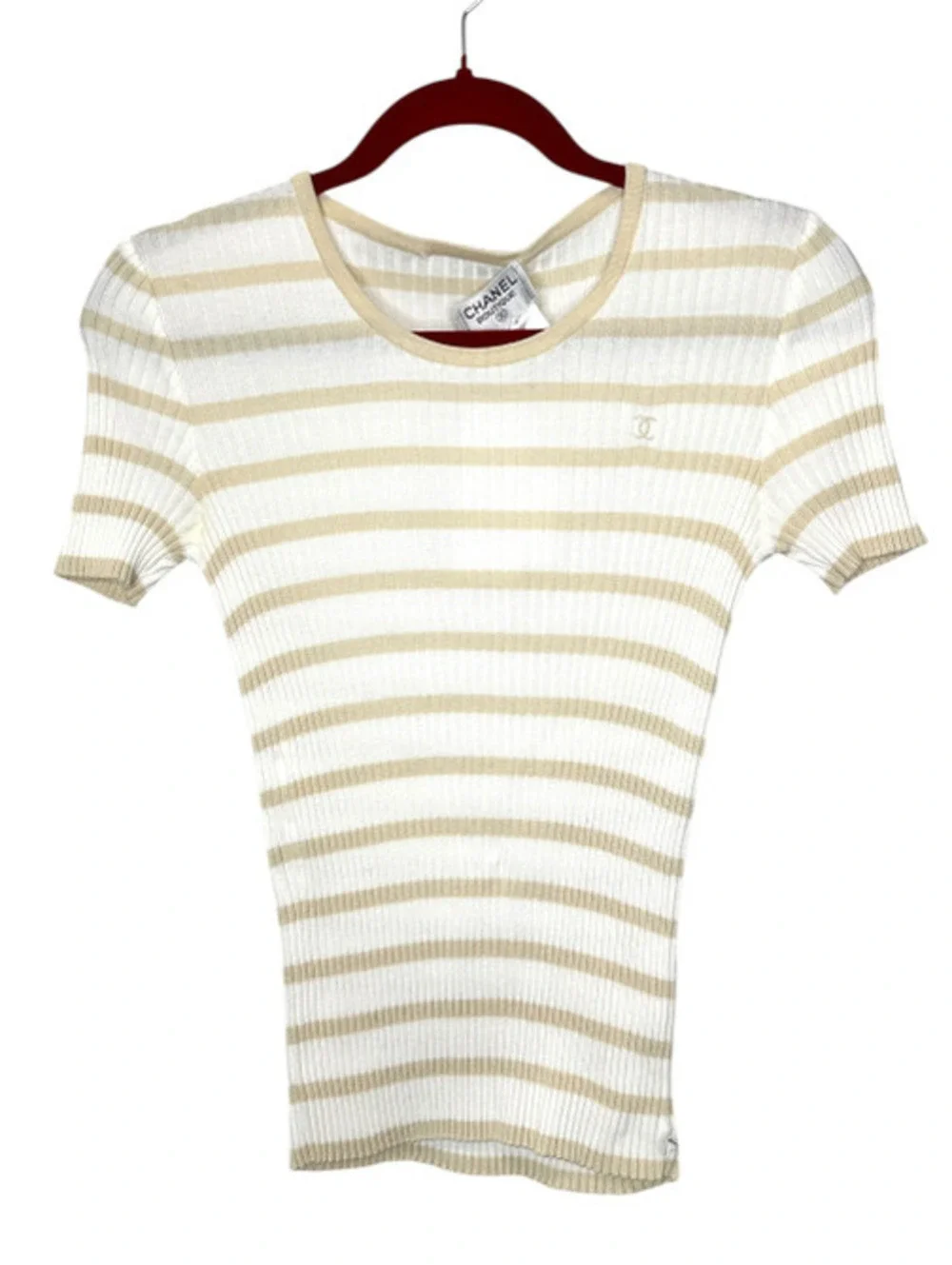 Chanel Ribbed Knit Top from Spring 1998 Collection